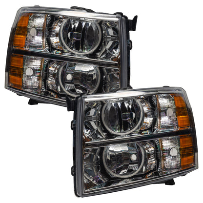 Oracle Lighting 07-13 Chevrolet Silverado Pre-Assembled LED Halo Headlights - Blue