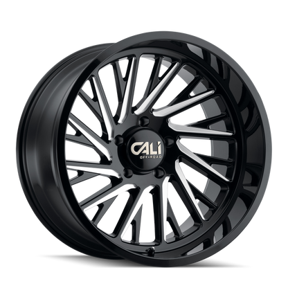 Cali Off-Road 9114 Purge 22x12 / 6x139.7 BP / -51mm Offset / 106mm Hub Gloss Black Milled Wheel