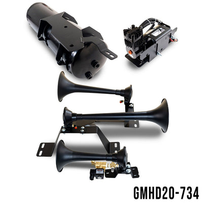 DIRECT FIT TRAIN HORN AND ONBOARD AIR SYSTEMS FOR 2020-2025 GM 2500HD/3500HD