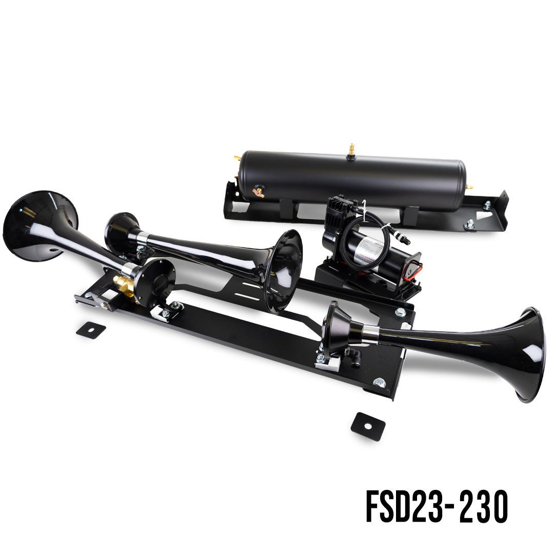 DIRECT FIT TRAIN HORN AND ONBOARD AIR SYSTEMS FOR 2023-2025 FORD SUPER DUTY F-250 / F-350 / F-450