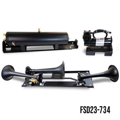DIRECT FIT TRAIN HORN AND ONBOARD AIR SYSTEMS FOR 2023-2025 FORD SUPER DUTY F-250 / F-350 / F-450