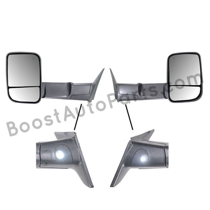 dodge ram mopar truck pickup 1500 2500 3500 2009 2010 2011 2012 2013 2014 2105 2016 2017 2018 tow towing trailer light led lights 4th gen cummins mirror mirrors chrome black smoked clear