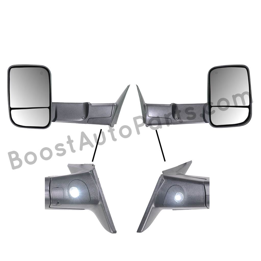 dodge ram mopar truck pickup 1500 2500 3500 2019 2020 tow towimirror mirrors chrome black smoked clearng trailer light led lights 4th gen cummins 