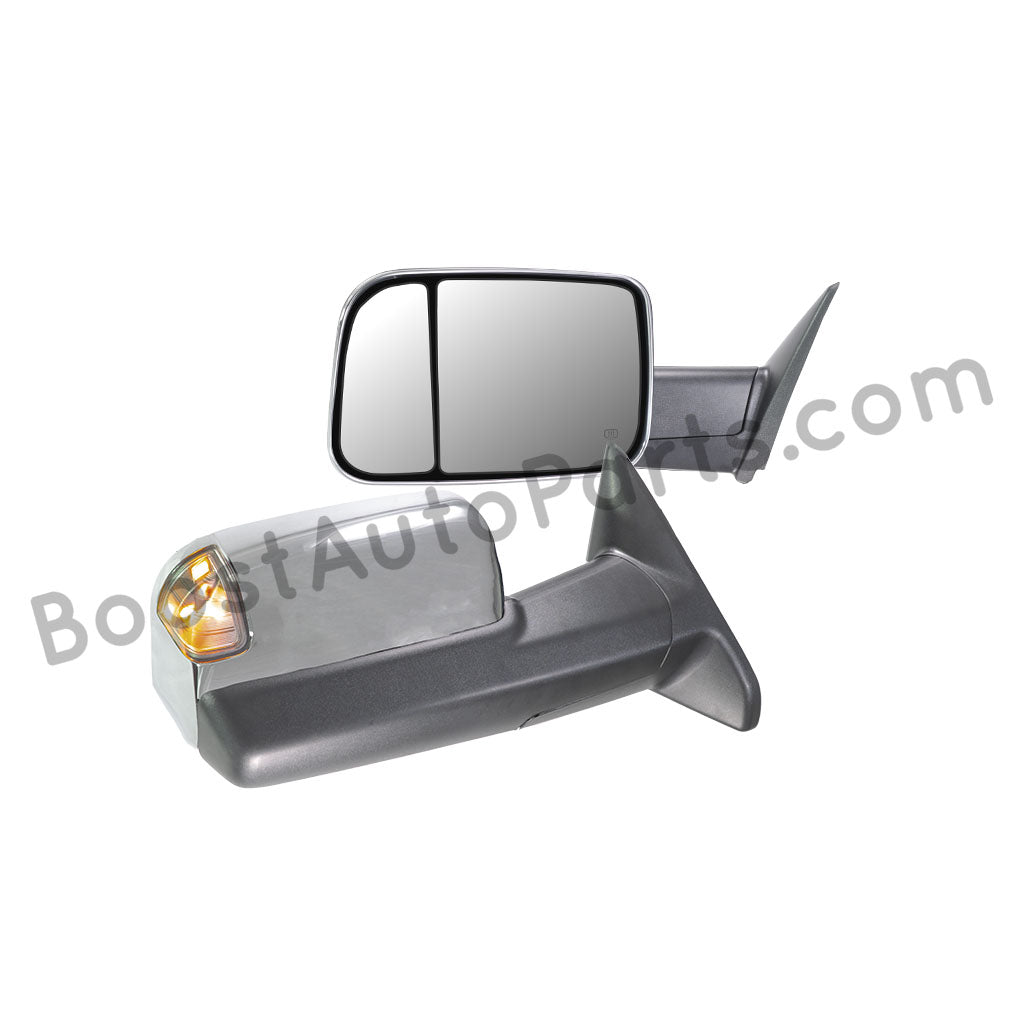 dodge ram mopar truck pickup 1500 2500 3500 2009 2010 2011 2012 2013 2014 2105 2016 2017 2018 tow towing trailer light led lights 4th gen cummins mirror mirrors chrome black smoked clear