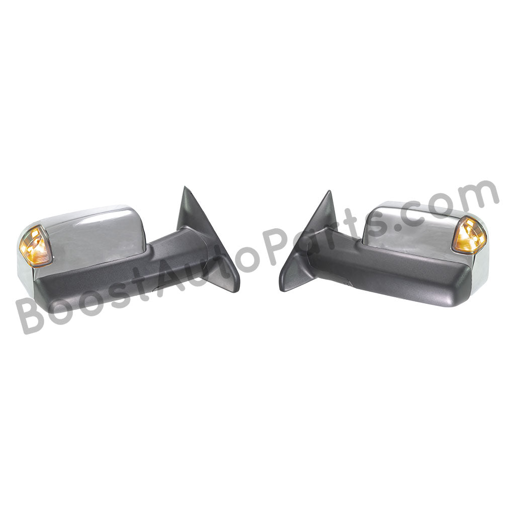 dodge ram mopar truck pickup 1500 2500 3500 2009 2010 2011 2012 2013 2014 2105 2016 2017 2018 tow towing trailer light led lights 4th gen cummins mirror mirrors chrome black smoked clear