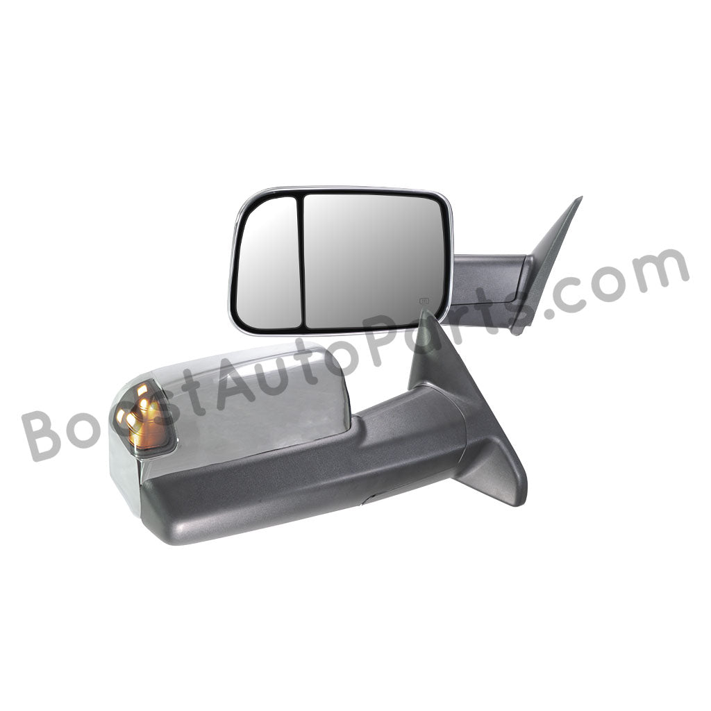 dodge ram mopar truck pickup 1500 2500 3500 2009 2010 2011 2012 2013 2014 2105 2016 2017 2018 tow towing trailer light led lights 4th gen cummins mirror mirrors chrome black smoked clear