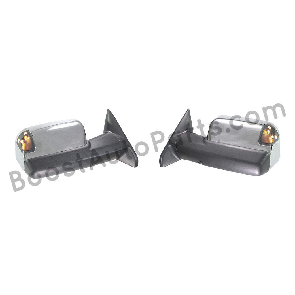 dodge ram mopar truck pickup 1500 2500 3500 2009 2010 2011 2012 2013 2014 2105 2016 2017 2018 tow towing trailer light led lights 4th gen cummins mirror mirrors chrome black smoked clear