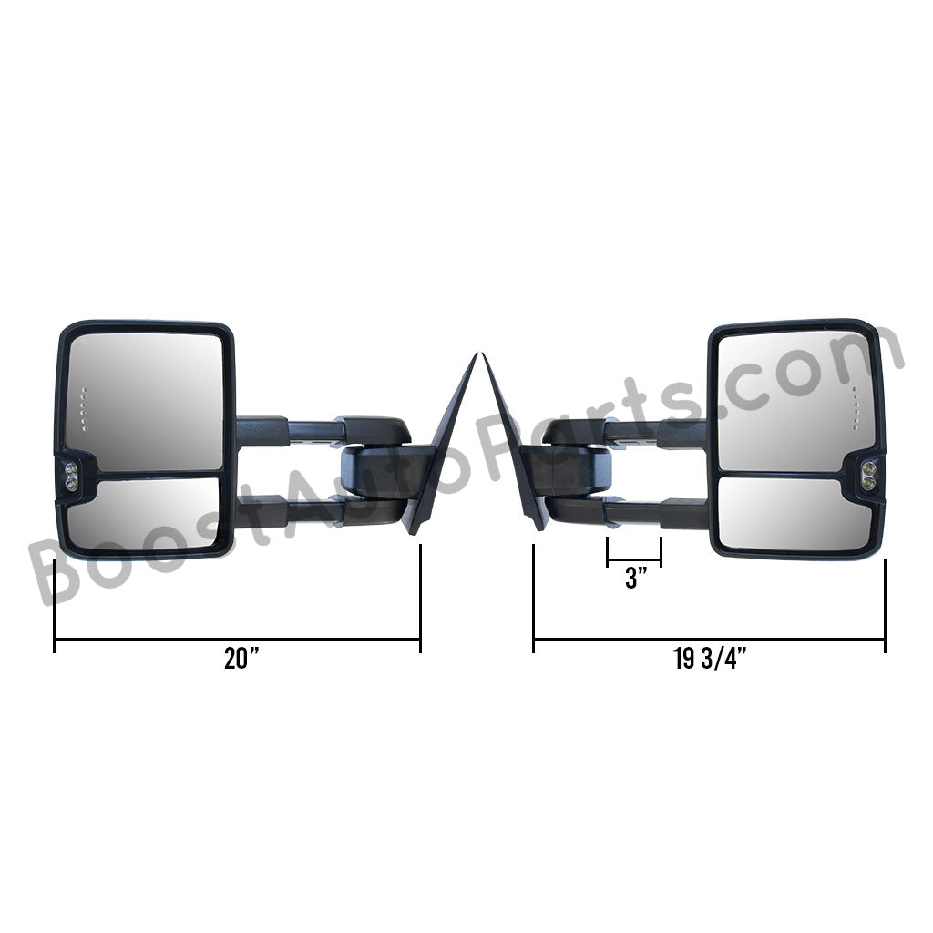 GM Style Dodge Ram 2500/3500 Tow Mirrors (2019-2022) - Style 2