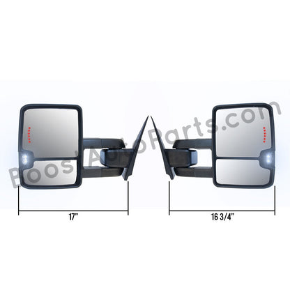 GM Style Dodge Ram 1500 Tow Mirrors (2009-2018) - Style 2