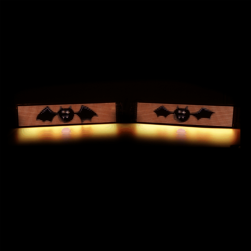🆕Two-Pack Devil's Eye Atmosphere Light Flexible Programmable USB APP Control Car LED Screen 23.42x4.72in for Windshield Decoration
