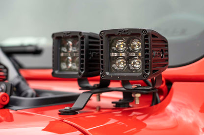 Quad LED Light Kit | Cowl Mount | 2" Black Pairs | Spot | Jeep Gladiator JT/Wrangler JL (18-26)
