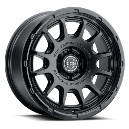 ICON Alloys Rancho 20x9 / 6x135 / 16mm / 5.625in BS DBL Black Wheel