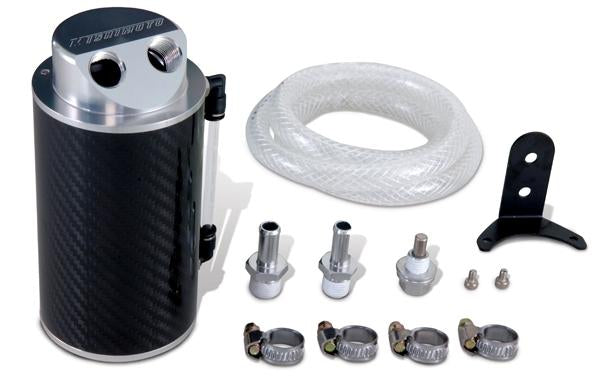 Mishimoto 2016+ Honda Civic 1.5L Turbo Baffled Oil Catch Can Kit - Black (PCV Side)