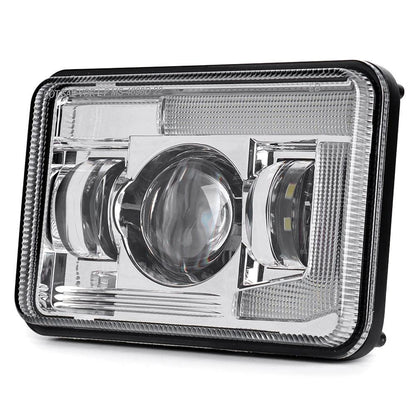 4x6 Inch DOT Sealed Beam LED Headlights with DRL For Peterbilt Kenworth Freightinger Ford Chevrolet