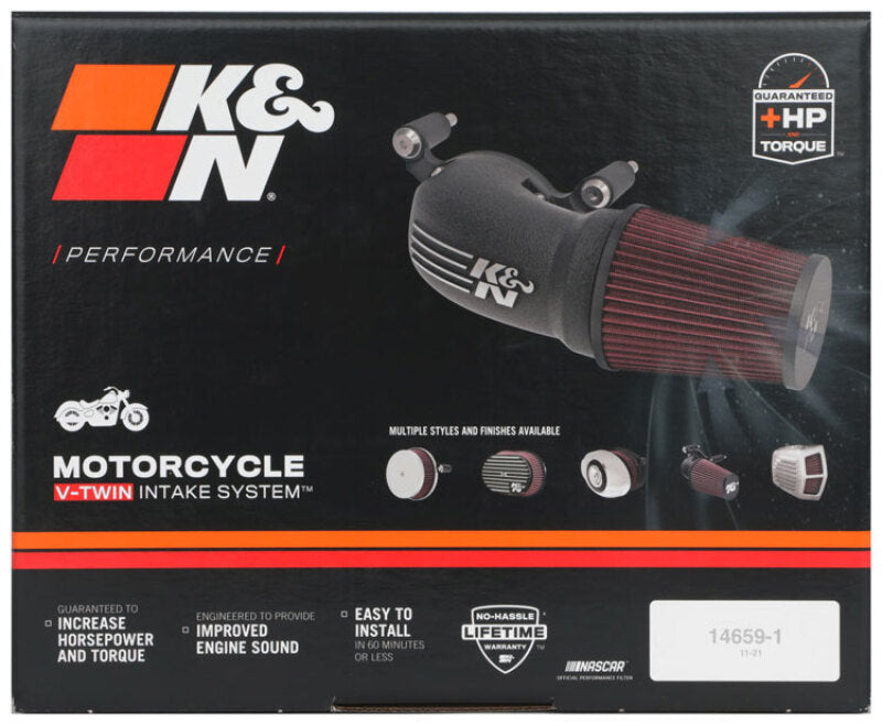 K&N 99+ Harley-Davidson Street Metal Intake System - Hammer Black
