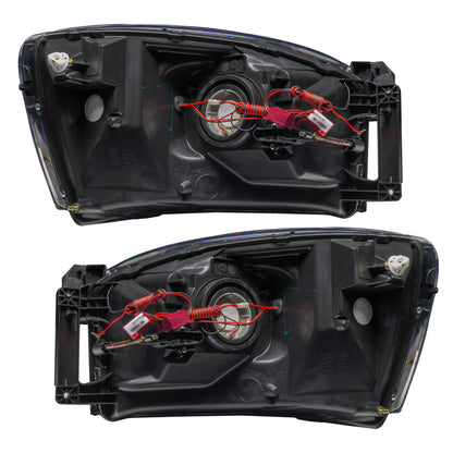 Oracle 07-08 Dodge Ram SMD HL - Black - ColorSHIFT w/ BC1 Controller