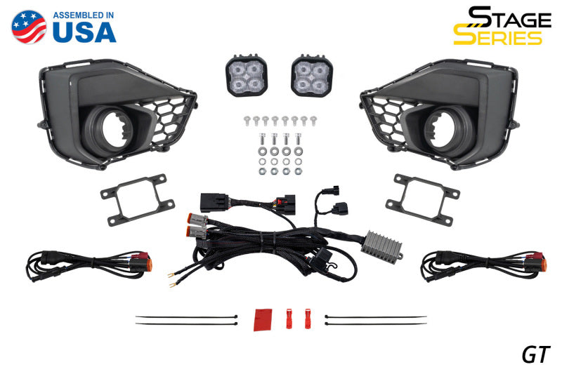 Diode Dynamics 2026 Ford Mustang EcoBoost SS3 Add-On Fog Lamp Kit Yellow Sport