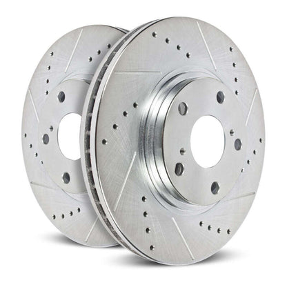 Power Stop 93-97 Ford Probe Front Evolution Drilled & Slotted Rotors - Pair