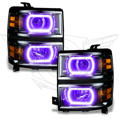 Oracle Chevrolet Silverado 14-15 Halo Kit Projector Style - ColorSHIFT
