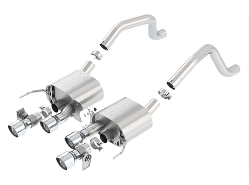 Borla 15 Chevy Corvette C7 ZO6 6.2L w/o AFM w/ NPP ATAK Quad RD RL AC Tips Center Rear Exit Exhaust