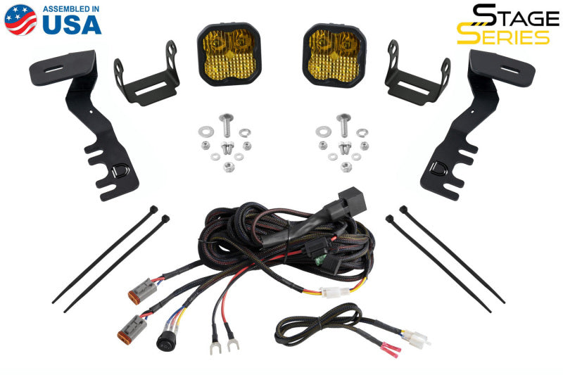 Diode Dynamics 2024+ Toyota Tacoma SS3 LED Ditch Light Kit- Pro Yellow Combo
