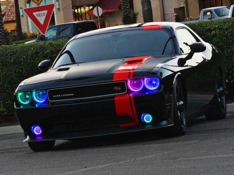 Oracle Dodge Challenger 08-14 LED Waterproof Halo Kit - ColorSHIFT w/ BC1 Controller