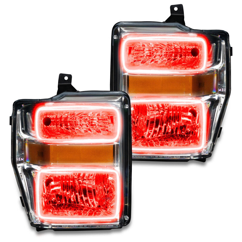 Oracle 08-10 Ford F250 Pre-Assembled Halo Headlights Chrome Housing- w/Simple Controller