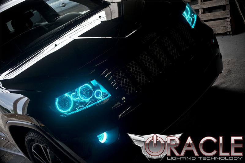 Oracle Jeep Grand Cherokee 11-13 Triple Halo Kit - ColorSHIFT w/ 2.0 Controller