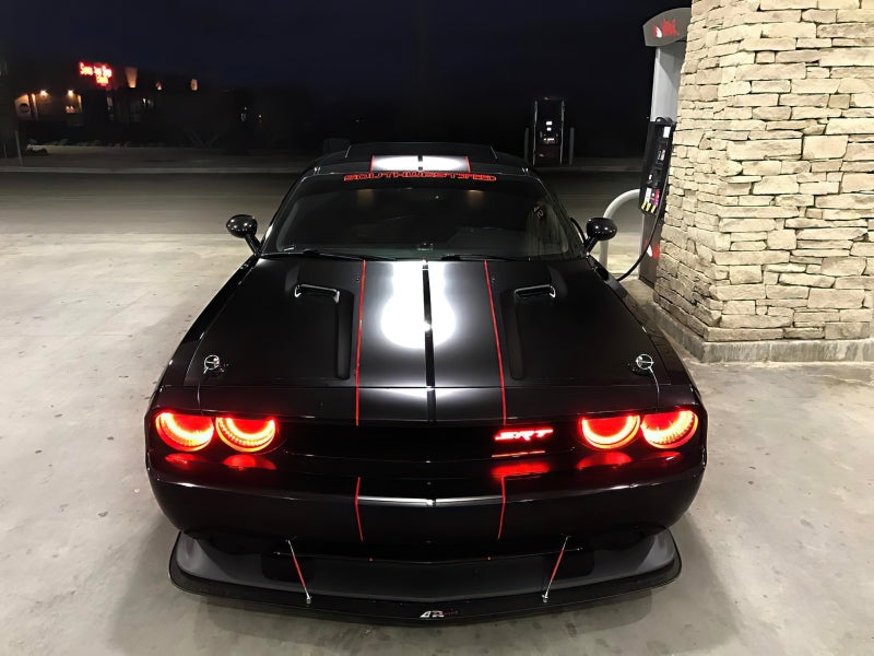 Oracle 08-14 Dodge Challenger LED Projector Headlight Halo Kit - Red