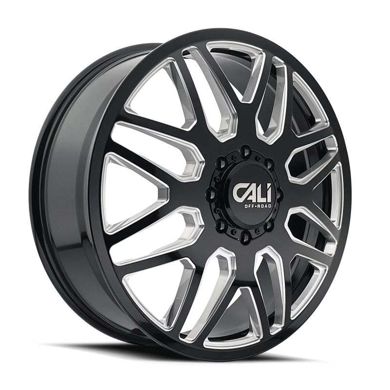 Cali Off-Road 9115D Invader Dually 22x8.25 / 8x210 BP / 115mm OS / 154.2mm Hub Gls Blk Mill Wheel
