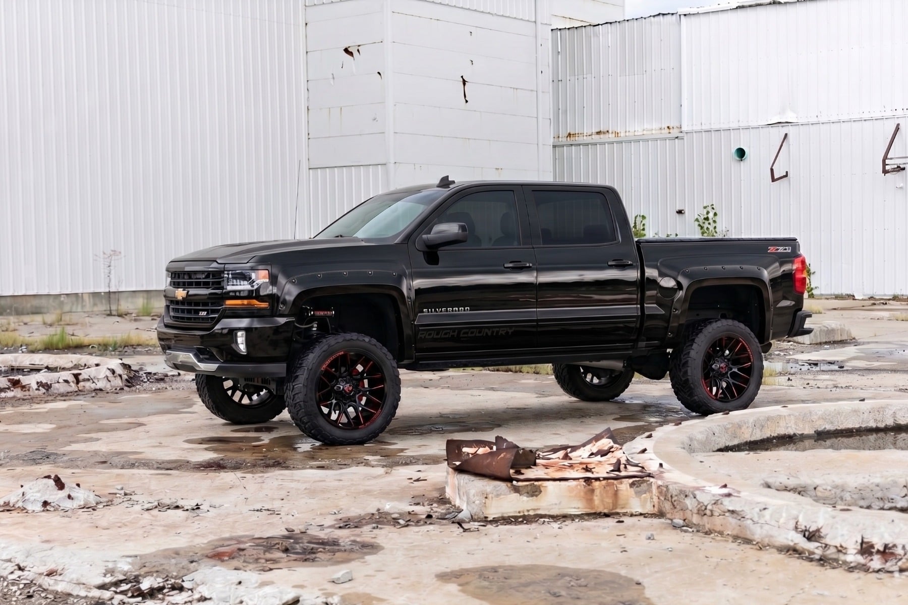 Pocket Fender Flares | 6'7" & 8' Bed | GBA Black | Chevy Silverado 1500 (14-18)/ 2500HD (15-19)