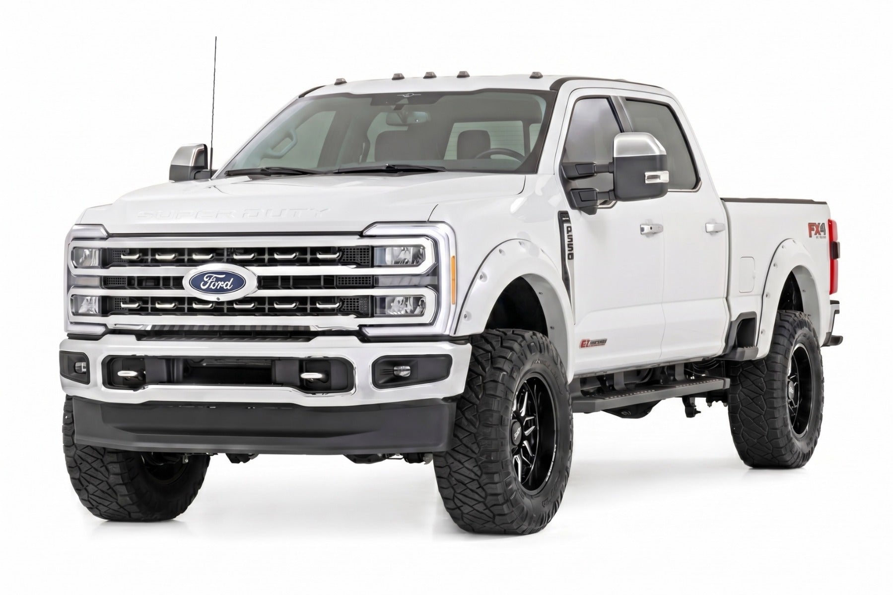 Pocket Fender Flares | YZ Oxford White | Ford F-250/F-350 Super Duty (23-26)