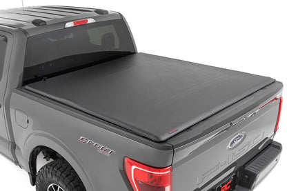 Soft Roll Up Bed Cover | 5'7" Bed | Ford F-150/F-150 Lightning/Raptor  (15-26)