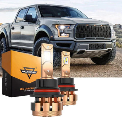 For 2004 Ford F150 Heritage F-16 Plus Series 9007 Built-in Canbus Automotive Grade 14000LM LED Light Bulbs High Low Beam Bundle