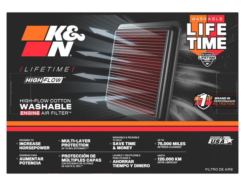 K&N 2020 Ford Escape Hybrid L4-2.5L Replacement Air Filter