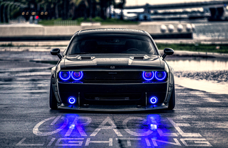 Oracle Dodge Challenger 08-14 LED Waterproof Halo Kit - ColorSHIFT w/ Simple Controller