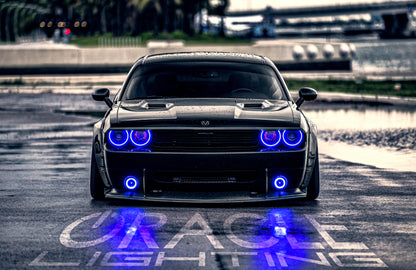 Oracle Dodge Challenger 08-14 LED Waterproof Halo Kit - ColorSHIFT w/ Simple Controller