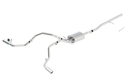 Borla 14 Silv/Sierra C/B Exhaust ATAK 1500 5.3L V8 AT/MT 2&4WD Ext Cab Split Side Exit