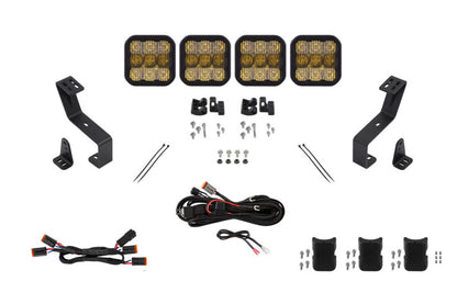 Diode Dynamics SS5 Grille CrossLink Lightbar Kit for 2019-Present Ram - Sport Yellow Combo