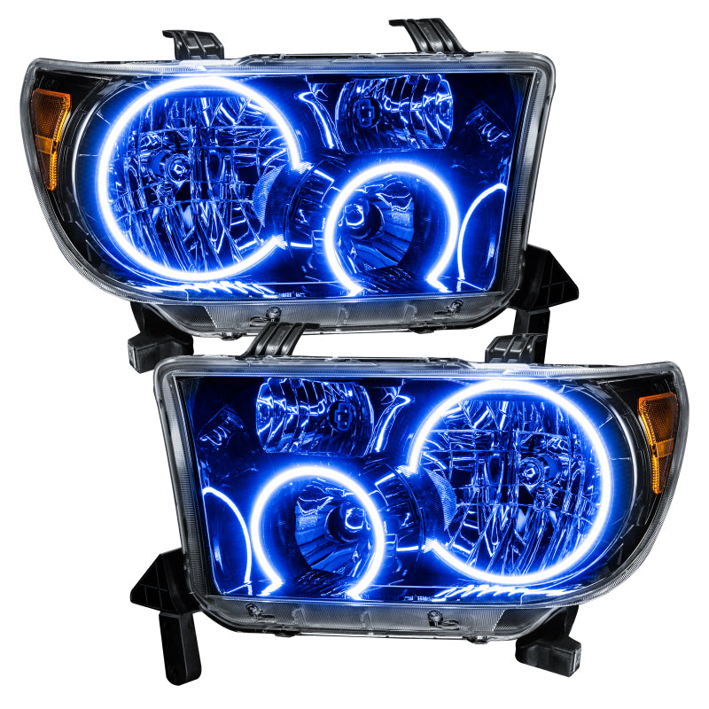 Oracle 07-11 Toyota Tundra Pre-Assembled Headlights - Black Housing - ColorSHIFT