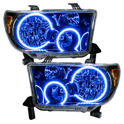 Oracle 07-11 Toyota Tundra Pre-Assembled Headlights - Black Housing - ColorSHIFT