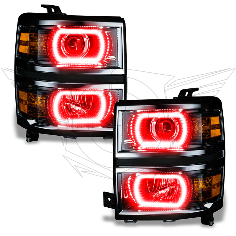 Oracle Chevy Silverado 14-15 Halo Kit Projector Style - ColorSHIFT w/o Controller