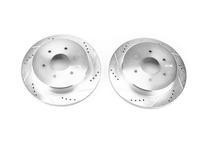 Power Stop 17-18 Nissan Titan Rear Evolution Drilled & Slotted Rotors - Pair