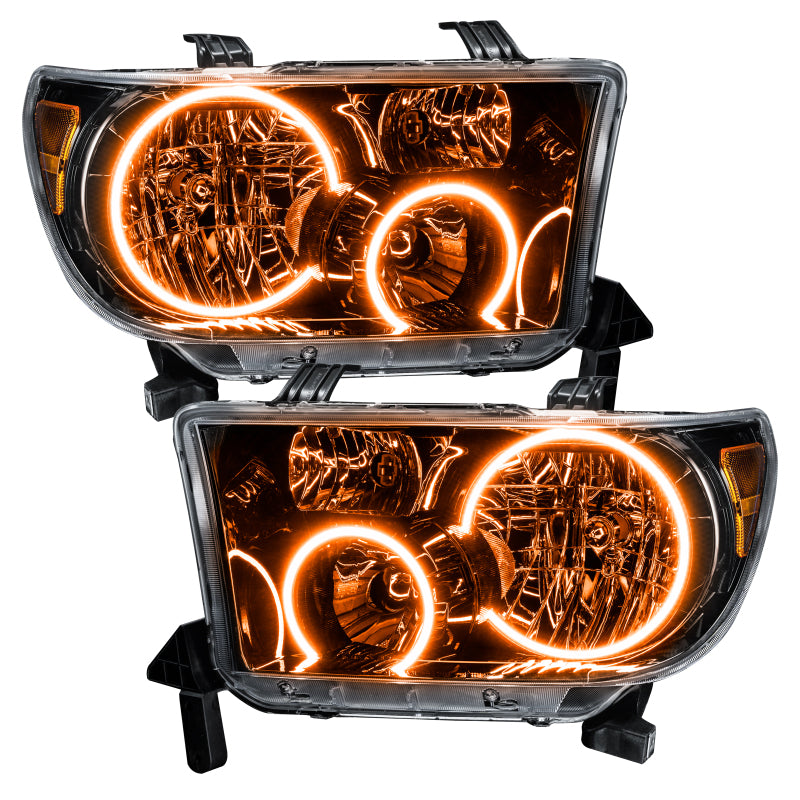 Oracle 07-11 Toyota Tundra Pre-Assembled Headlights - Black Housing - ColorSHIFT