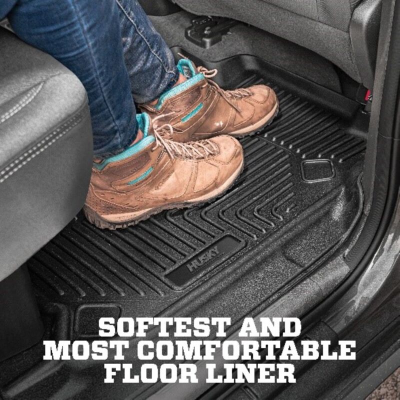 Husky Liners 21-23 Jeep Grand Cherokee L 2nd Row Bucket Seats X-act Contour Rear Floor liner (Black)