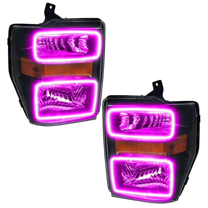Oracle 08-10 Ford F250/350 LED HL - Black - ColorSHIFT