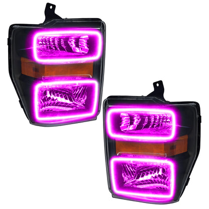 Oracle 08-10 Ford F250/350 LED HL - Black - ColorSHIFT w/o Controller