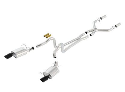 Borla 13-14 Mustang GT/Boss 302 5.0L V8 RWD Single Split Rear Exit ATAK Black Chrome CB Exhaust