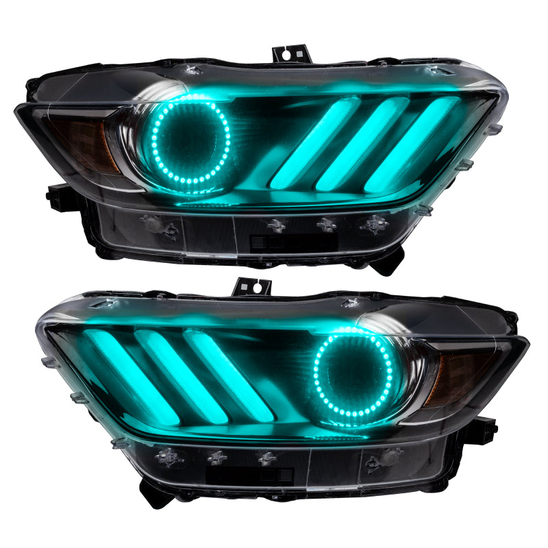 Oracle 15-17 Ford Mustang V6/GT/Shelby DRL w/ Halo Kit - ColorSHIFT w/o Controller
