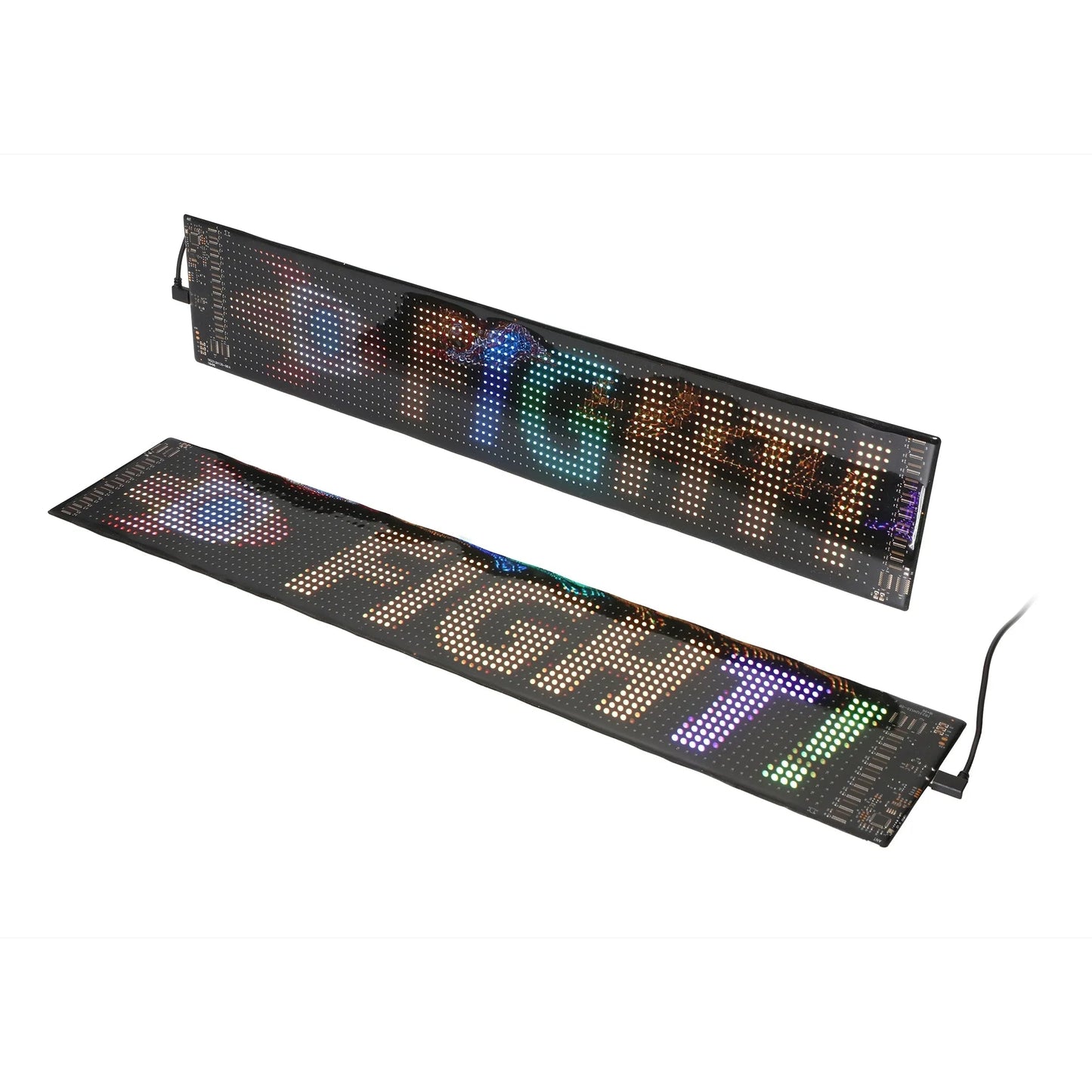 🆕Two-Pack Devil's Eye Atmosphere Light Flexible Programmable USB APP Control Car LED Screen 23.42x4.72in for Windshield Decoration